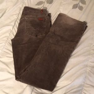 Corduroy brown for all 7 mankind pants